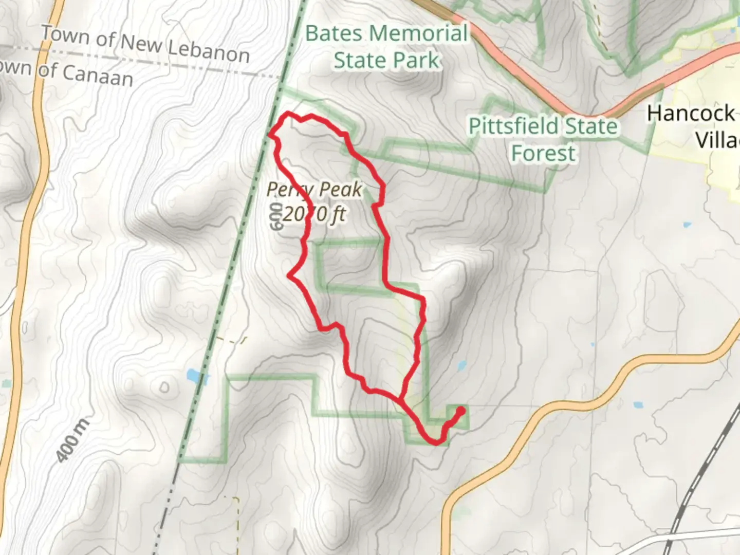 An image depicting the trail Perry Peak via Seace Brook Loop and its surrounding area.