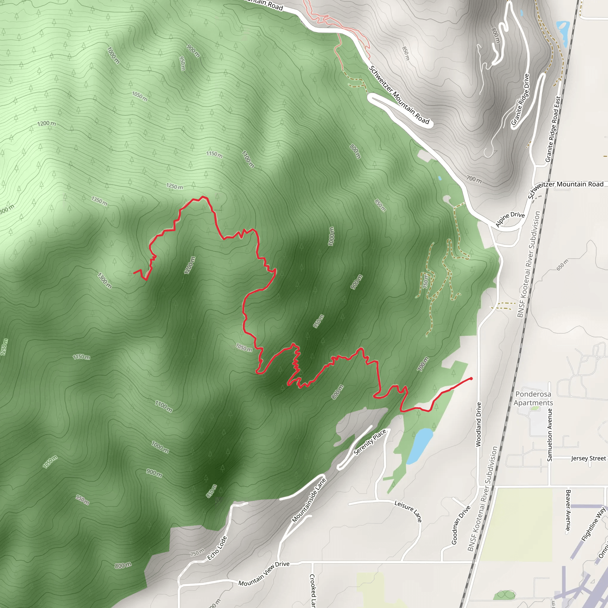 Mickinnick Trail mobile static map