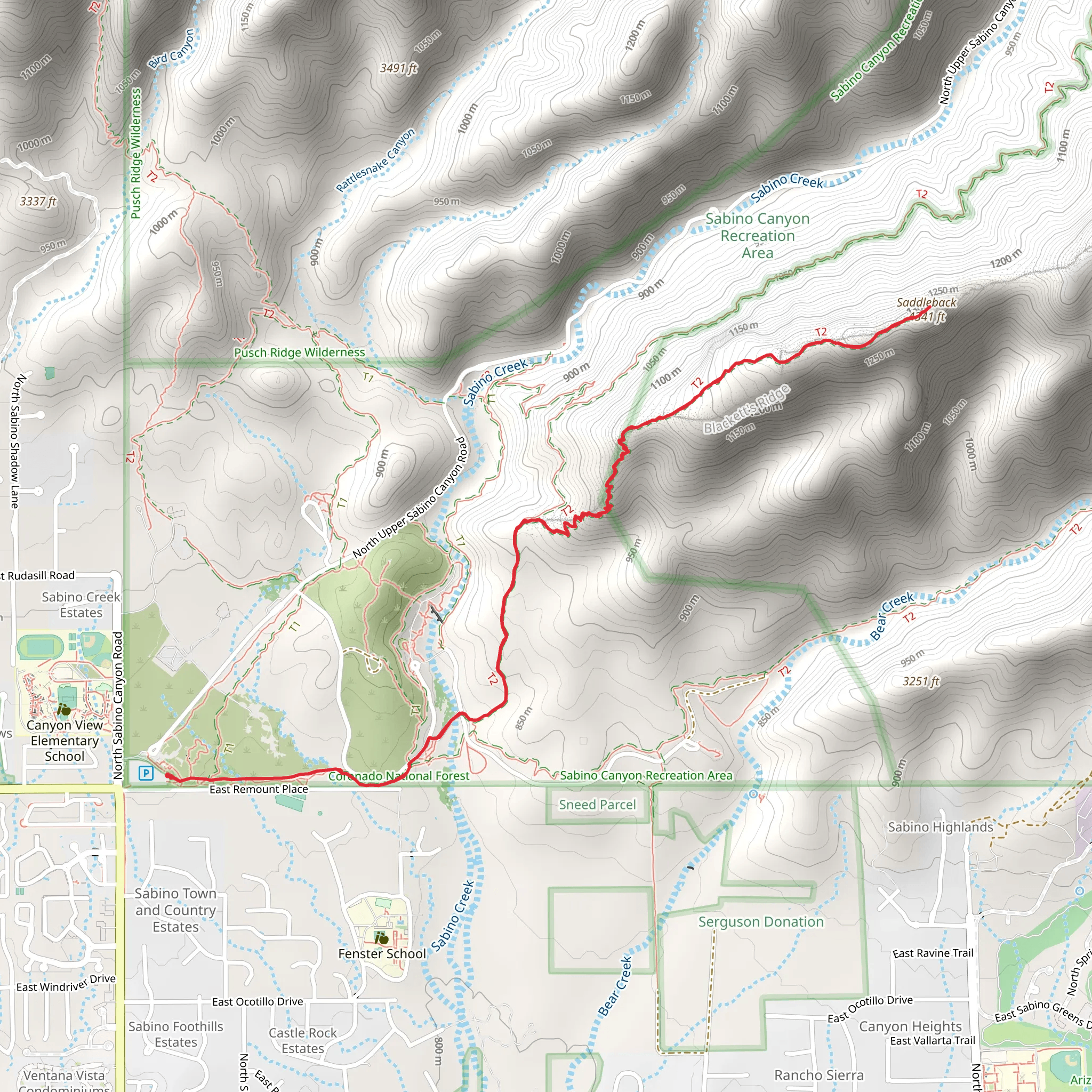 Blackett's Ridge Trail mobile static map