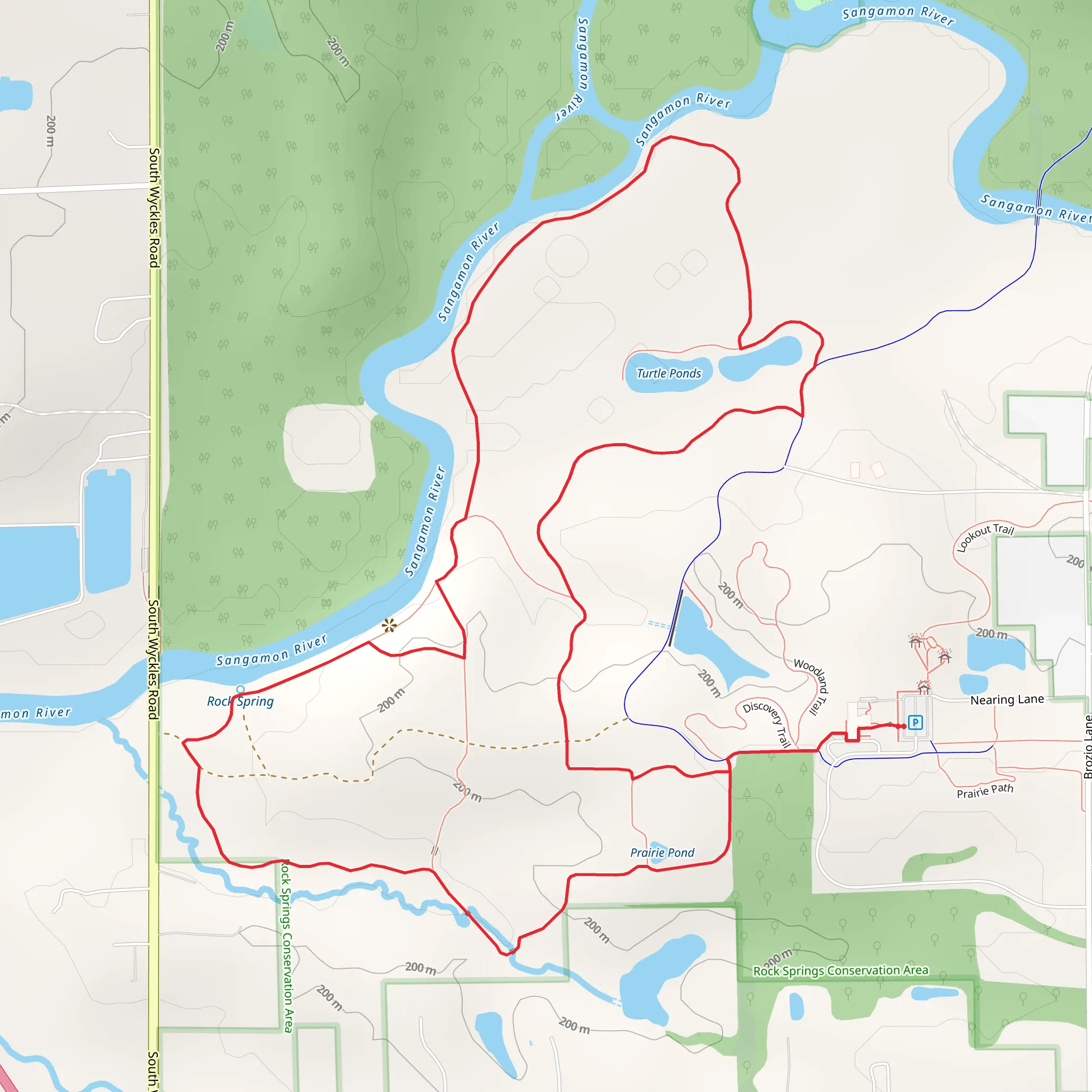 Big Oak, River and Turtle Ponds Loop TRail mobile static map