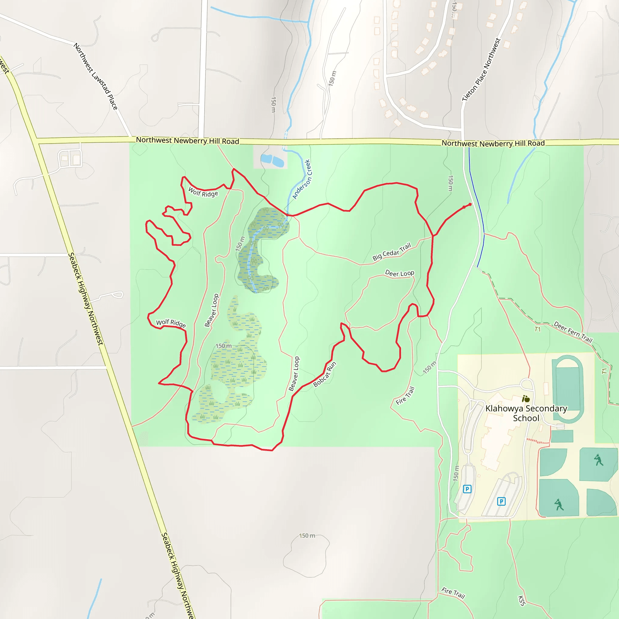 Wolf Ridge and Bobcat Run Loop mobile static map