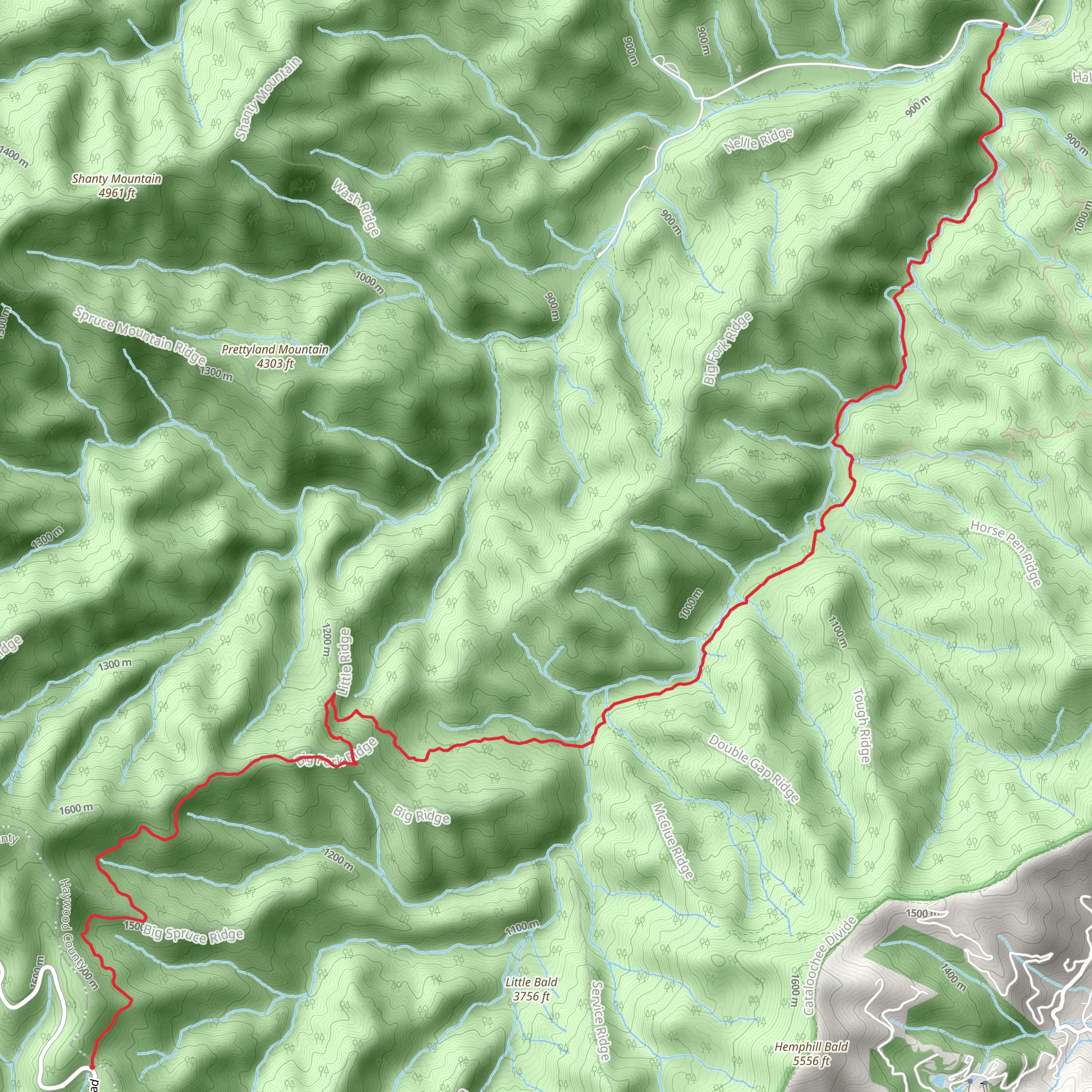 Rough Fork and Caldwell Fork Trail mobile static map