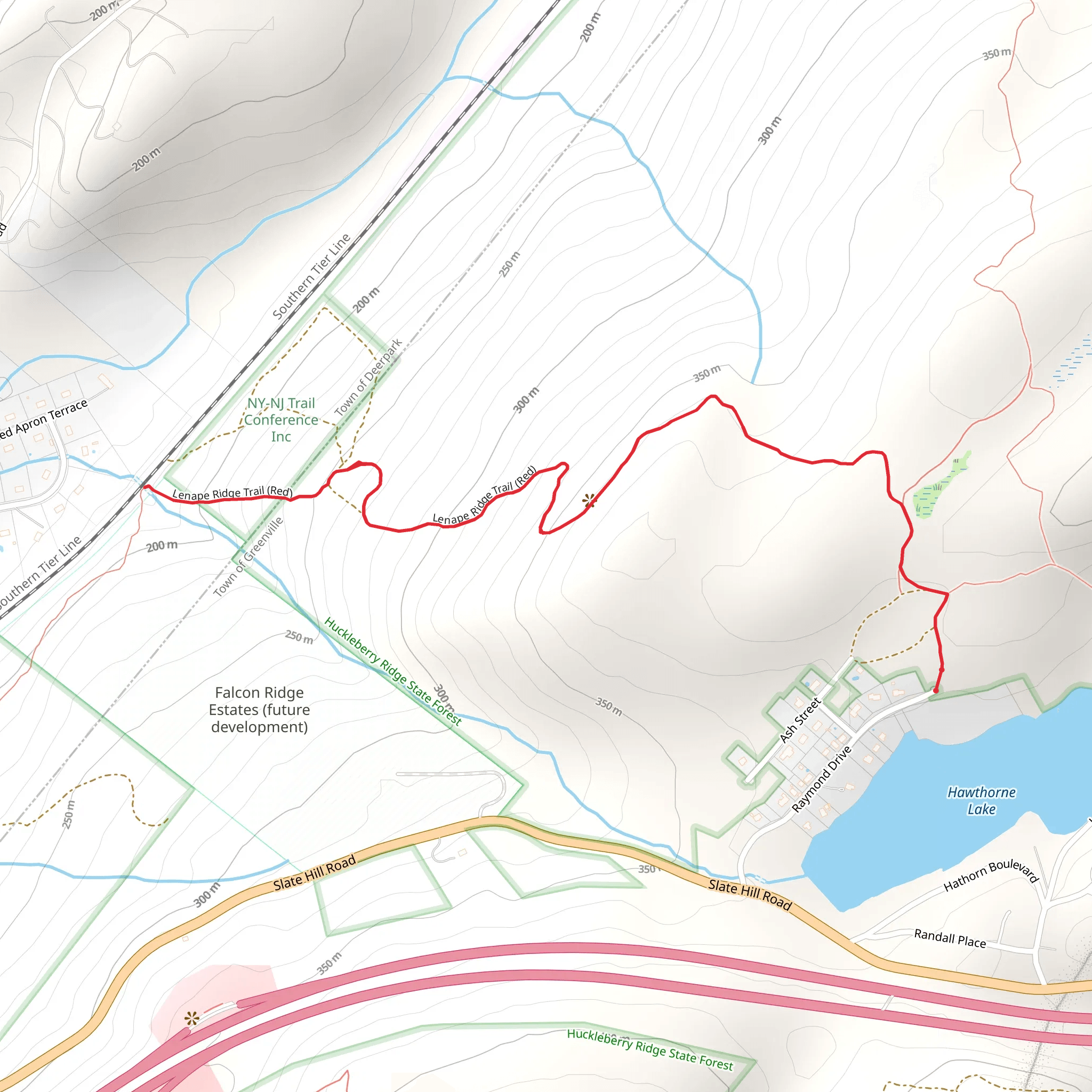 Hawthorne Lake - Green Ville mobile static map