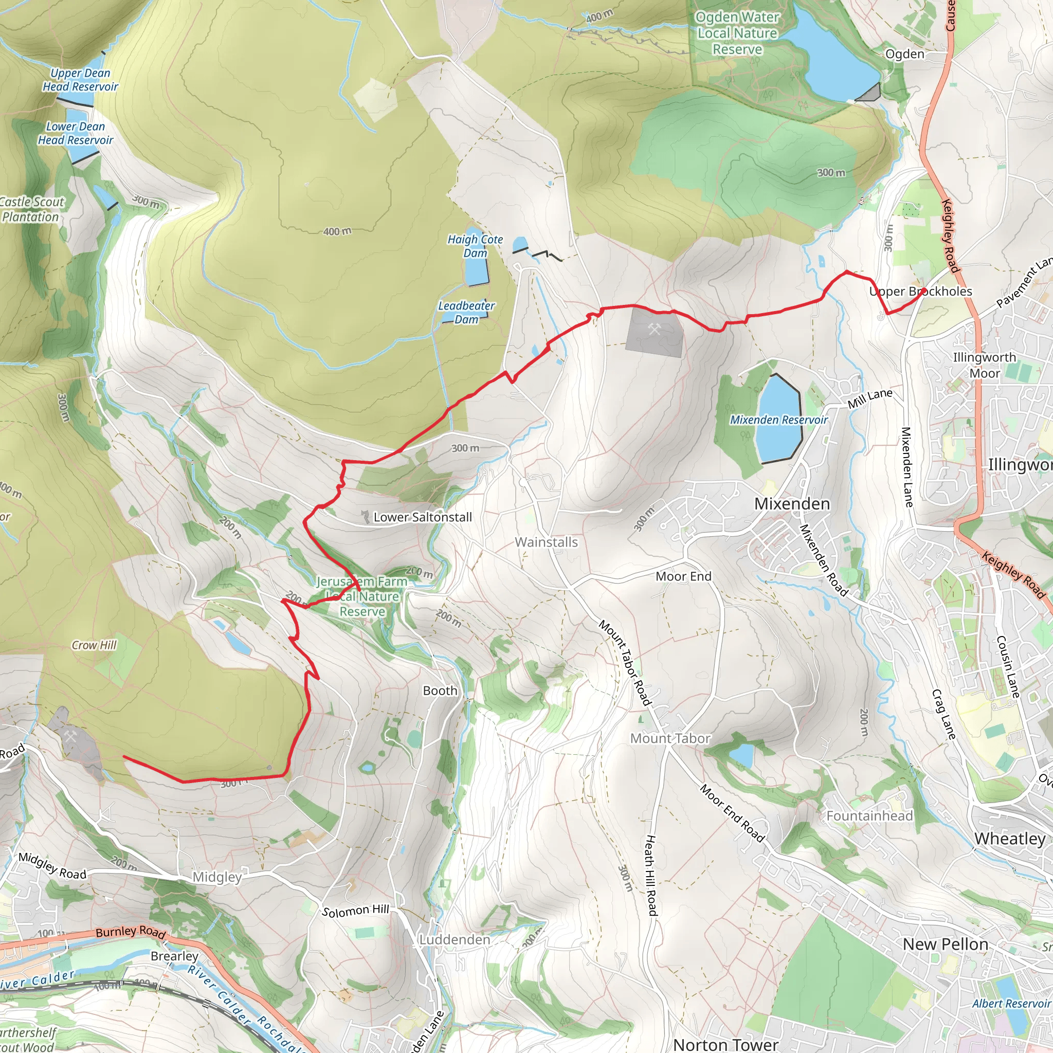 Crow Hill Standing Stones and Cairn Circle Walk mobile static map