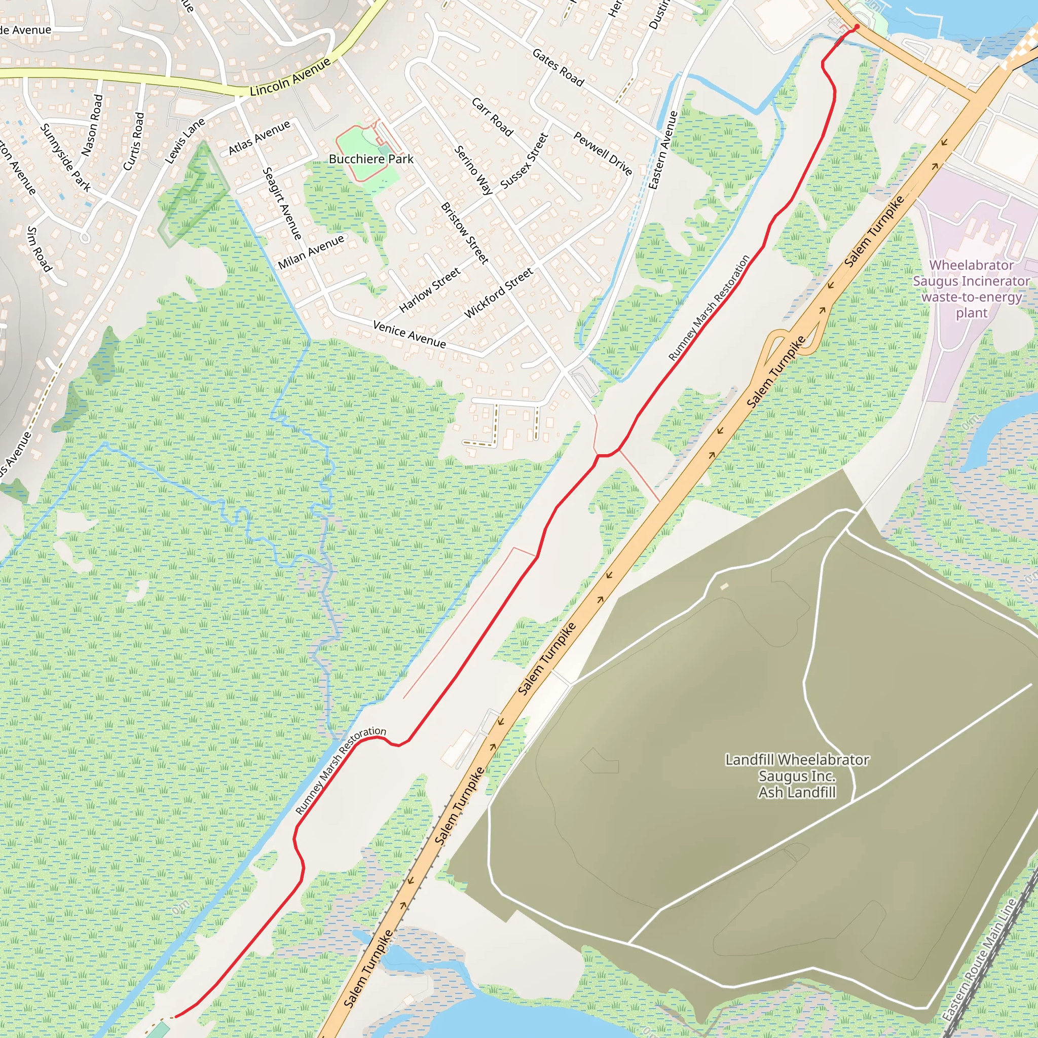 Rumney Marsh Restoration Trail mobile static map