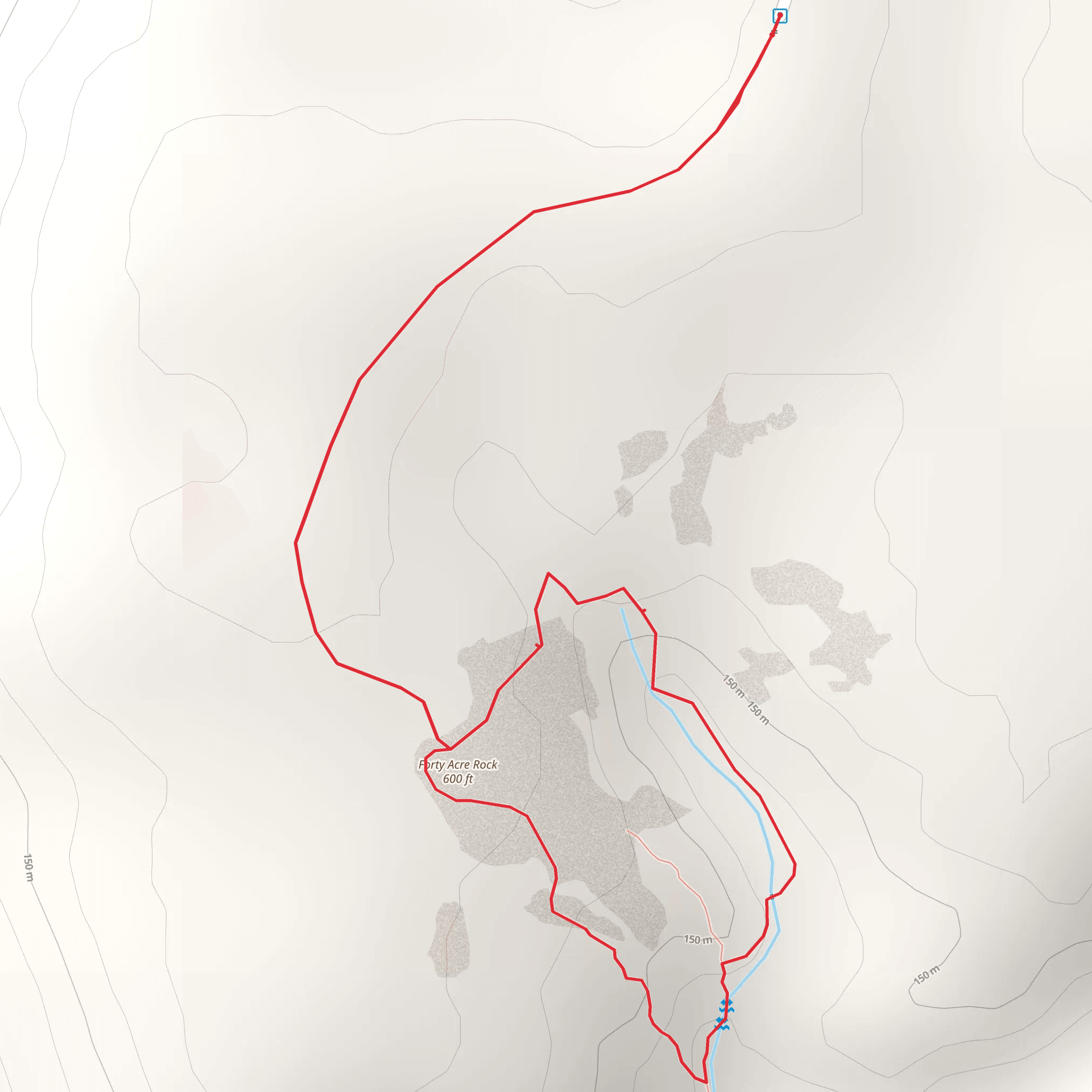 Forty Acre Rock Loop mobile static map