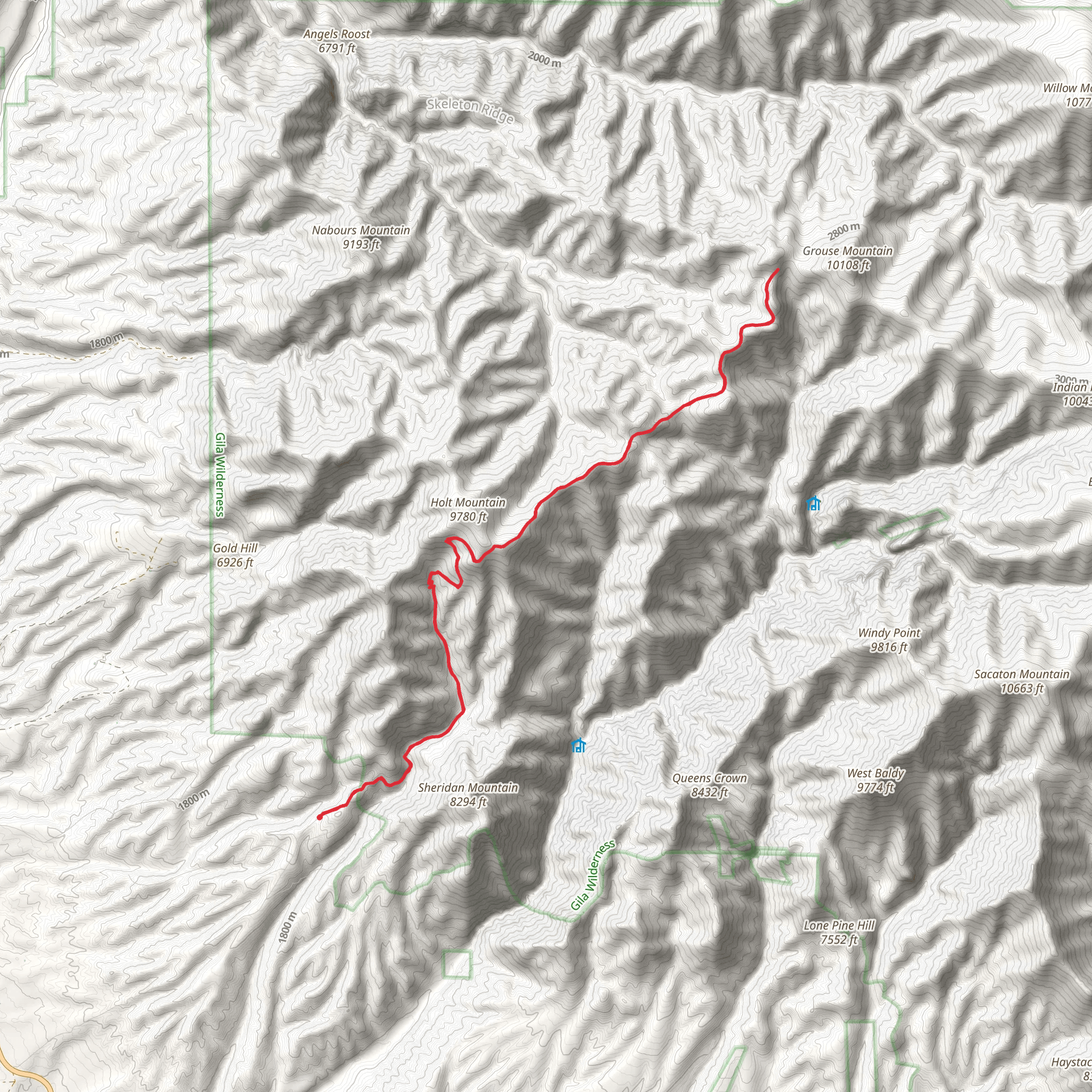 Holt Mountain via Holt-Apache Trail mobile static map