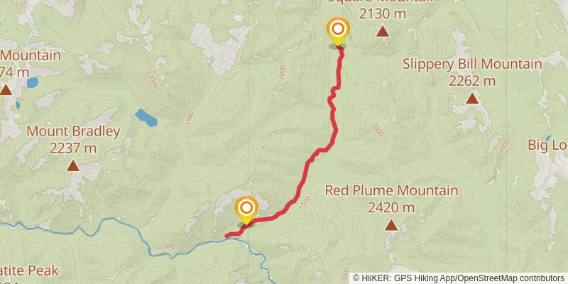 Granite Creek Trail stage 2 Map