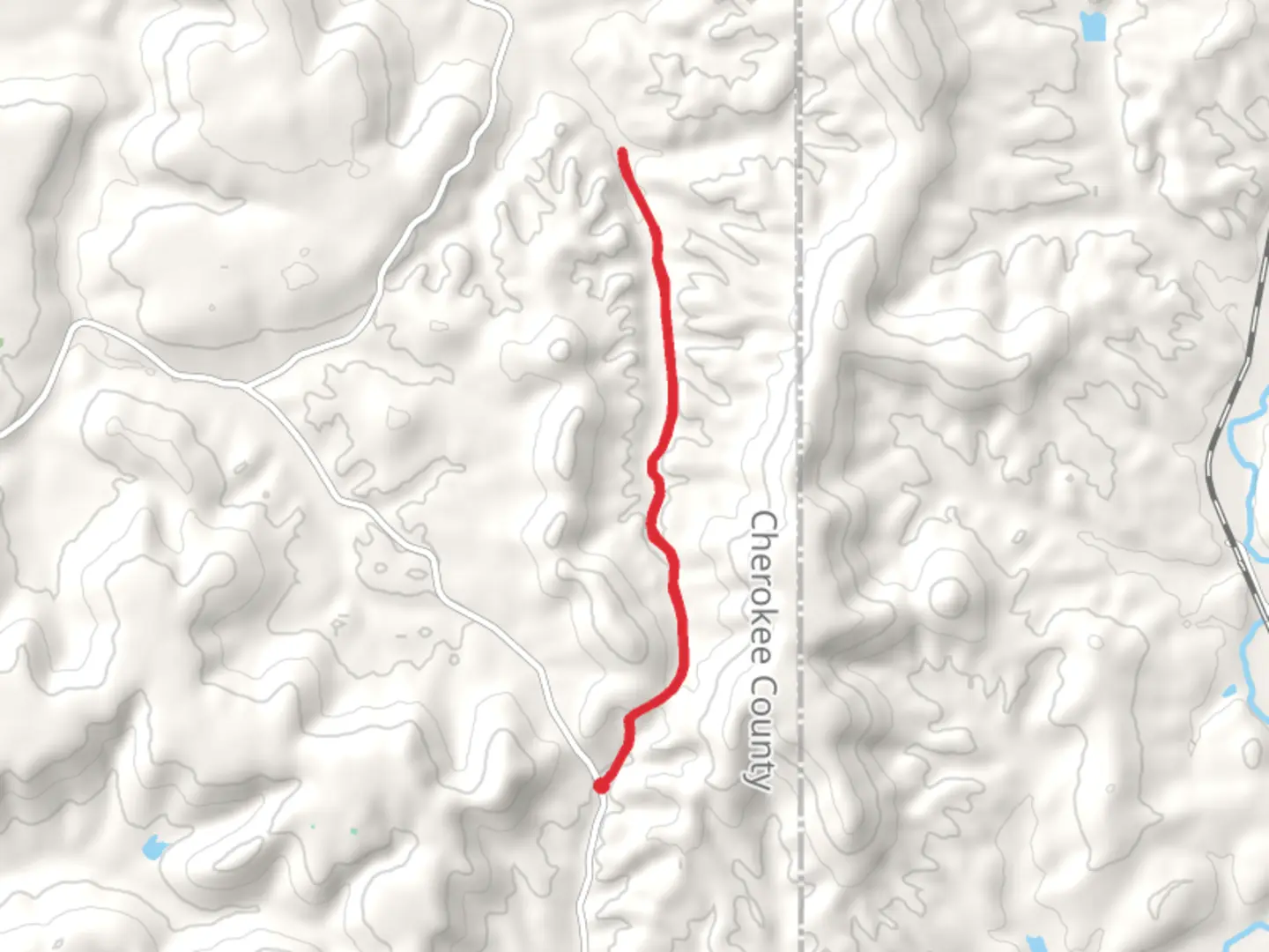 An image depicting the trail South Blue Top Road Out and Back and its surrounding area.