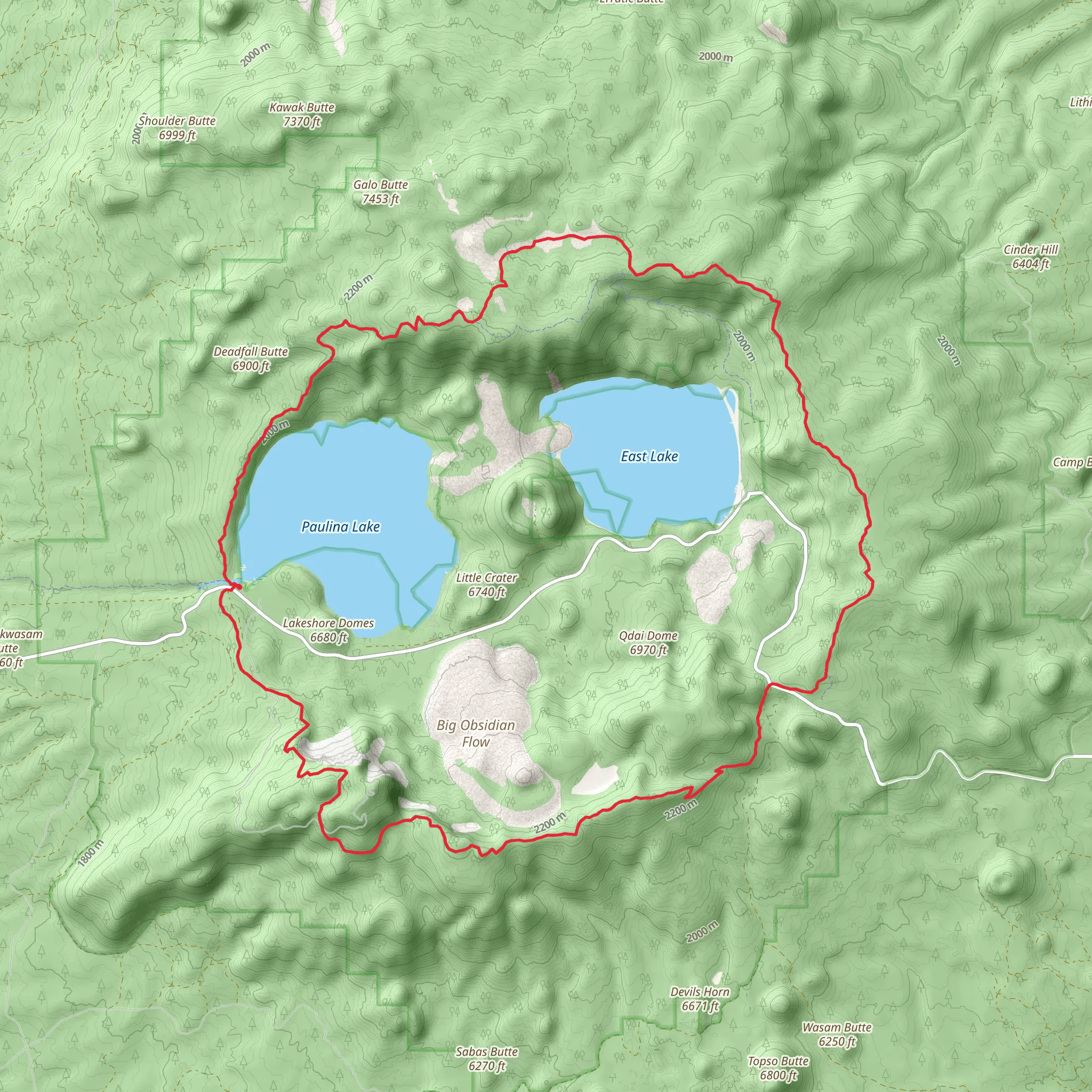 Crater Rim Trail mobile static map