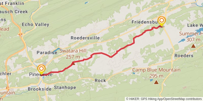 Appalachian Trail - Pennsylvania stage 9 Map