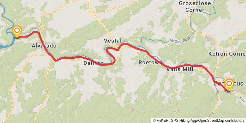 Virginia Creeper Trail stage 2 Map