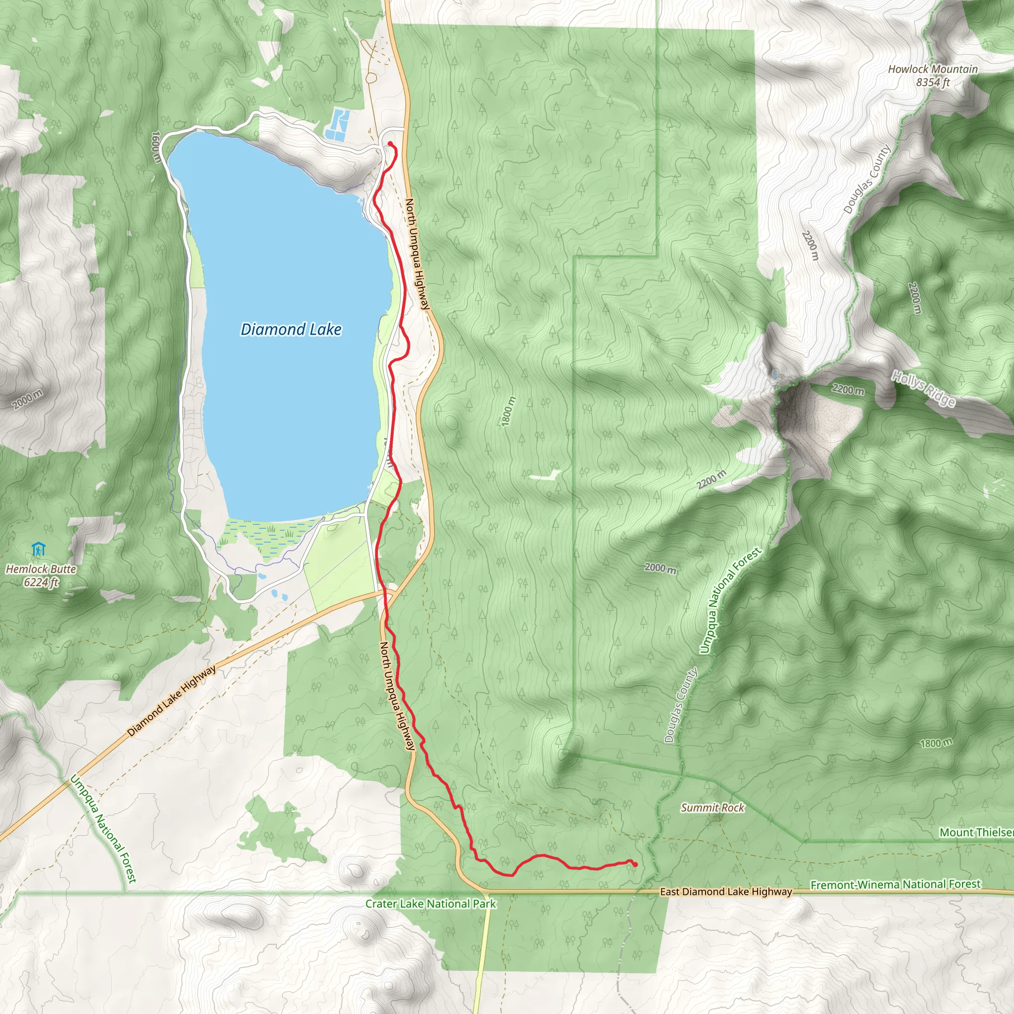 North Crater Trail mobile static map