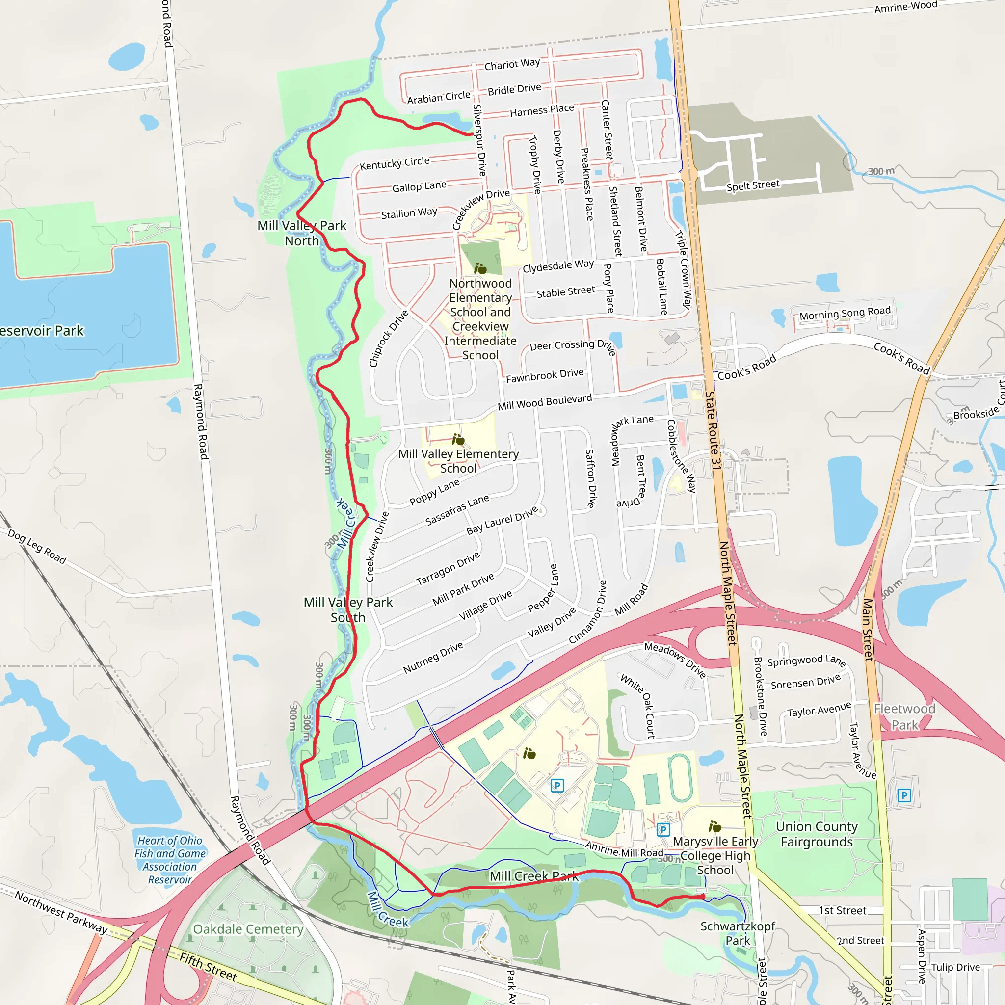 Jim Simmons Memorial Trail mobile static map