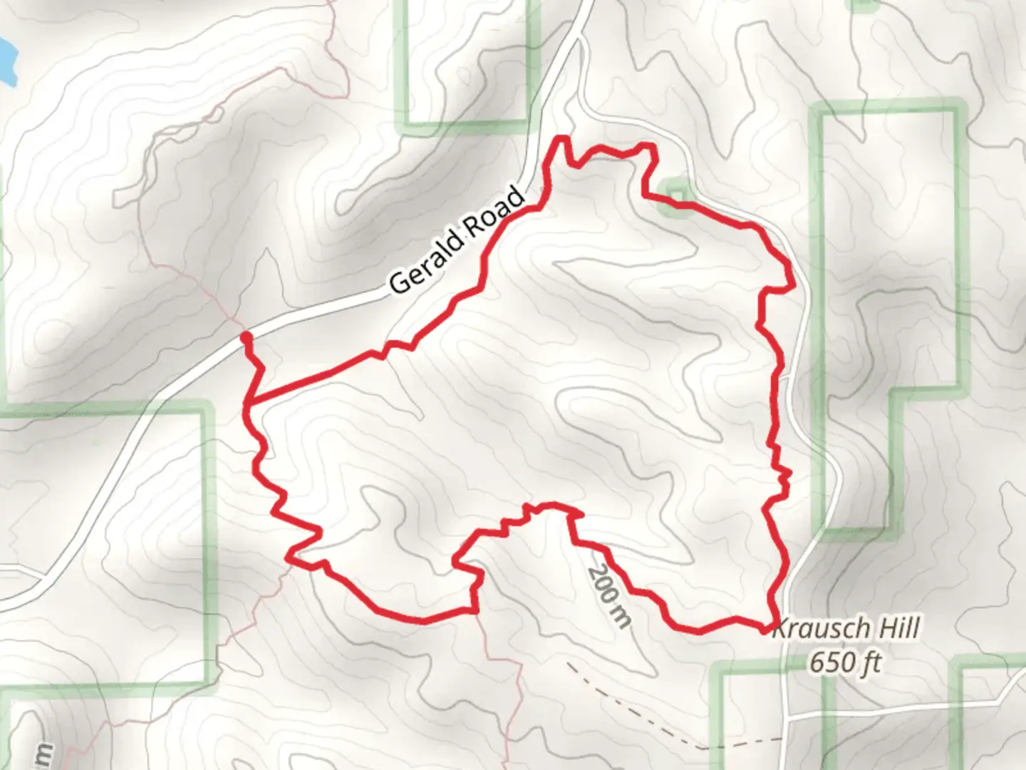 An image depicting the trail German Ridge Loop and its surrounding area.