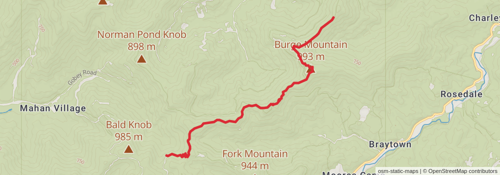 American Perimeter Trail - Southern Appalachian Primary stage 74 Map