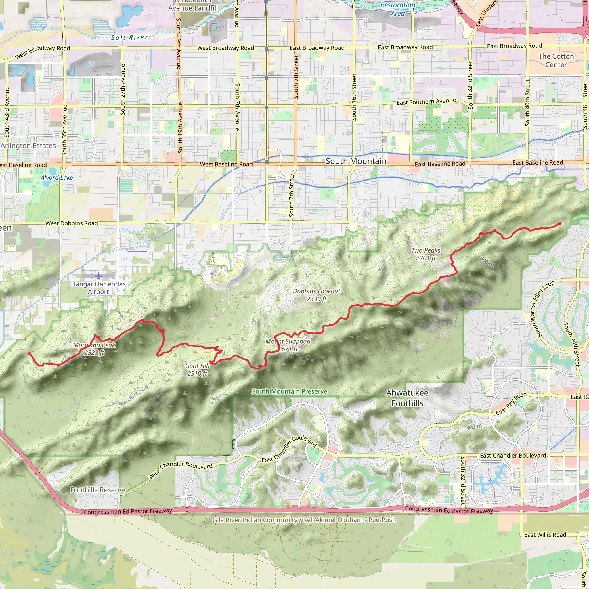 Alta Trail to National Trail mobile static map