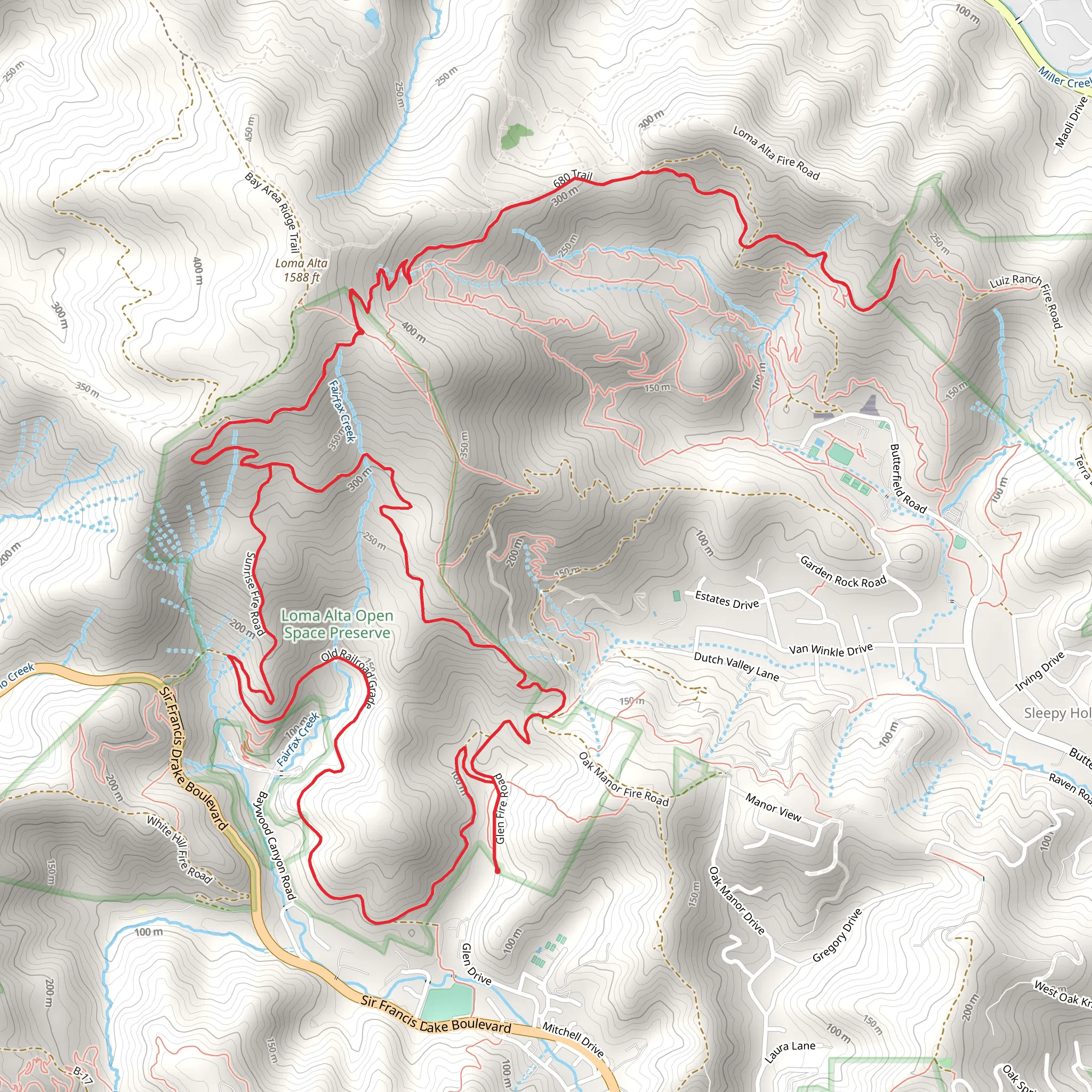 Loma Alta Open Space Preserve Loop mobile static map