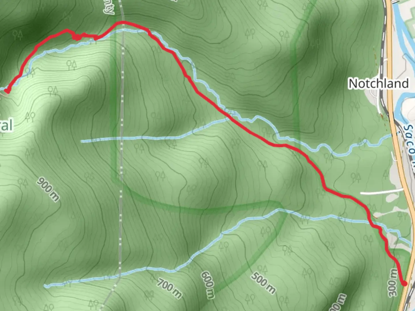 An image depicting the trail Nancy Brook via Nancy Pond Trail and its surrounding area.