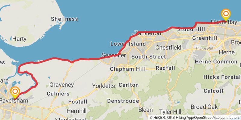 Saxon Shore Way stage 6 Map
