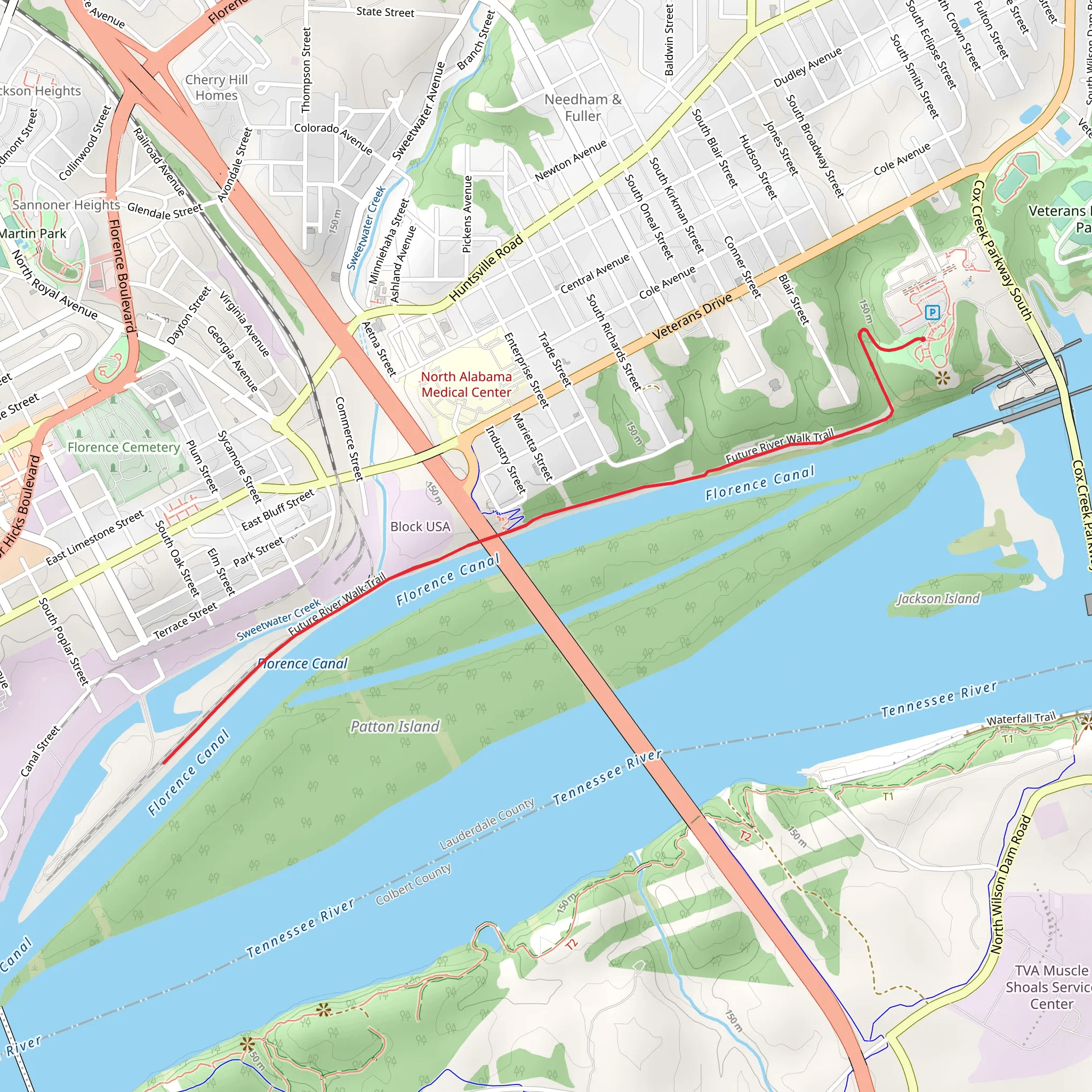 Future River Walk Trail mobile static map