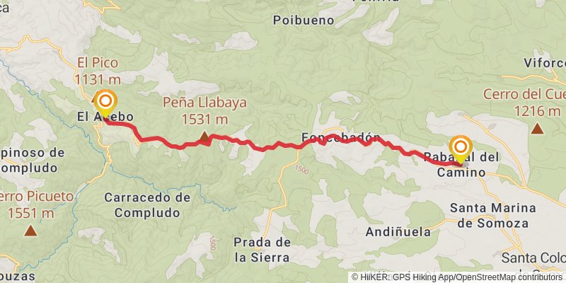 Via de la Plata stage 36 Map