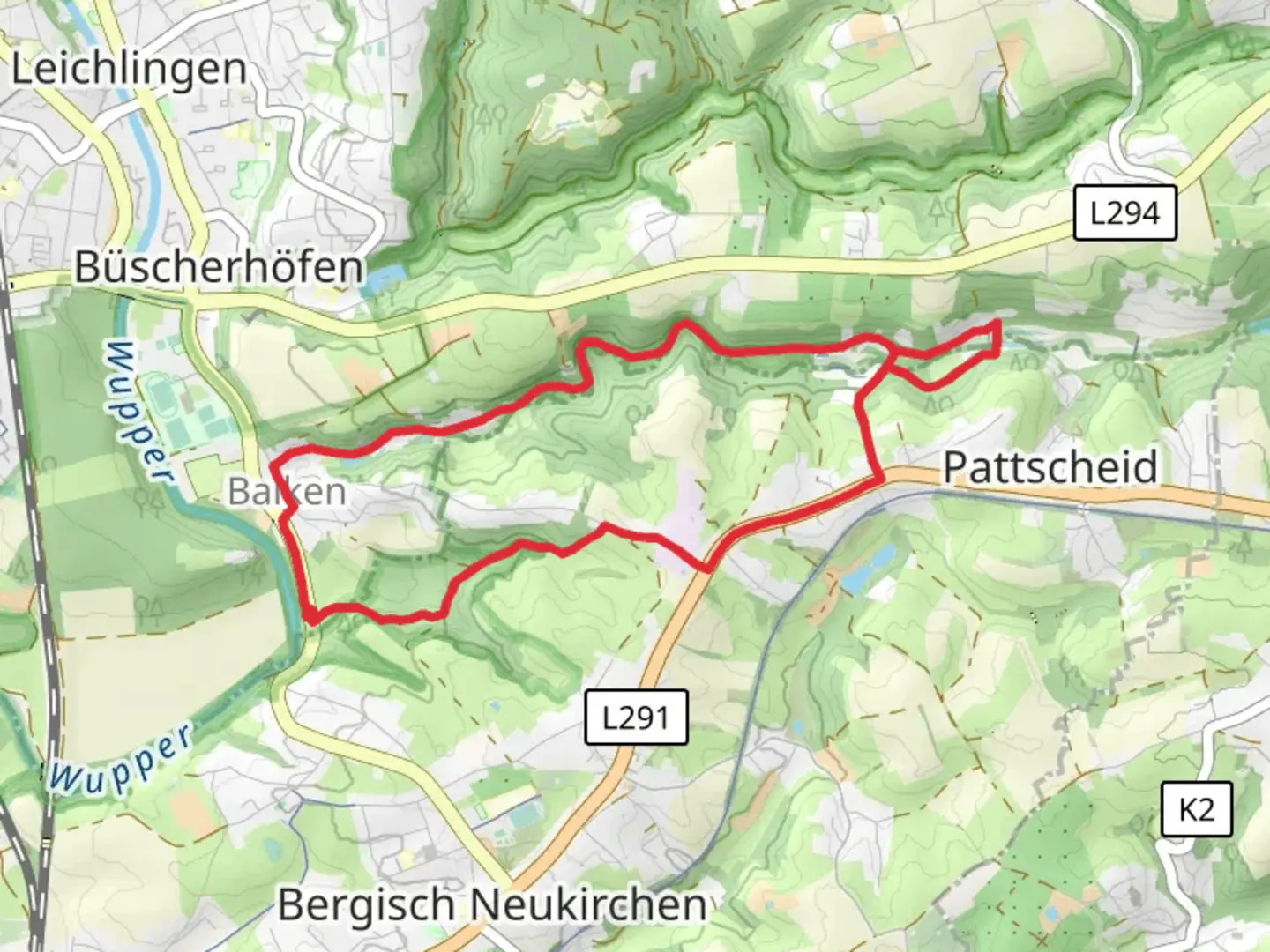 An image depicting the trail Talsperre Diepental via Rund um Leverkusen LV and its surrounding area.