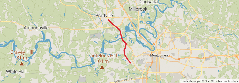 American Perimeter Trail - The South Primary stage 63 Map