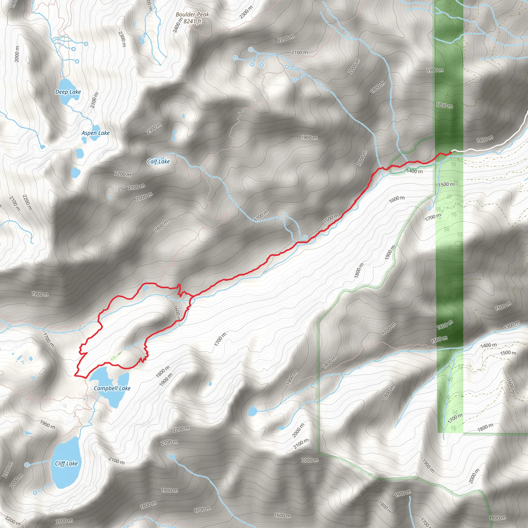 Shackleford Creek and Campbell Lake Trail mobile static map