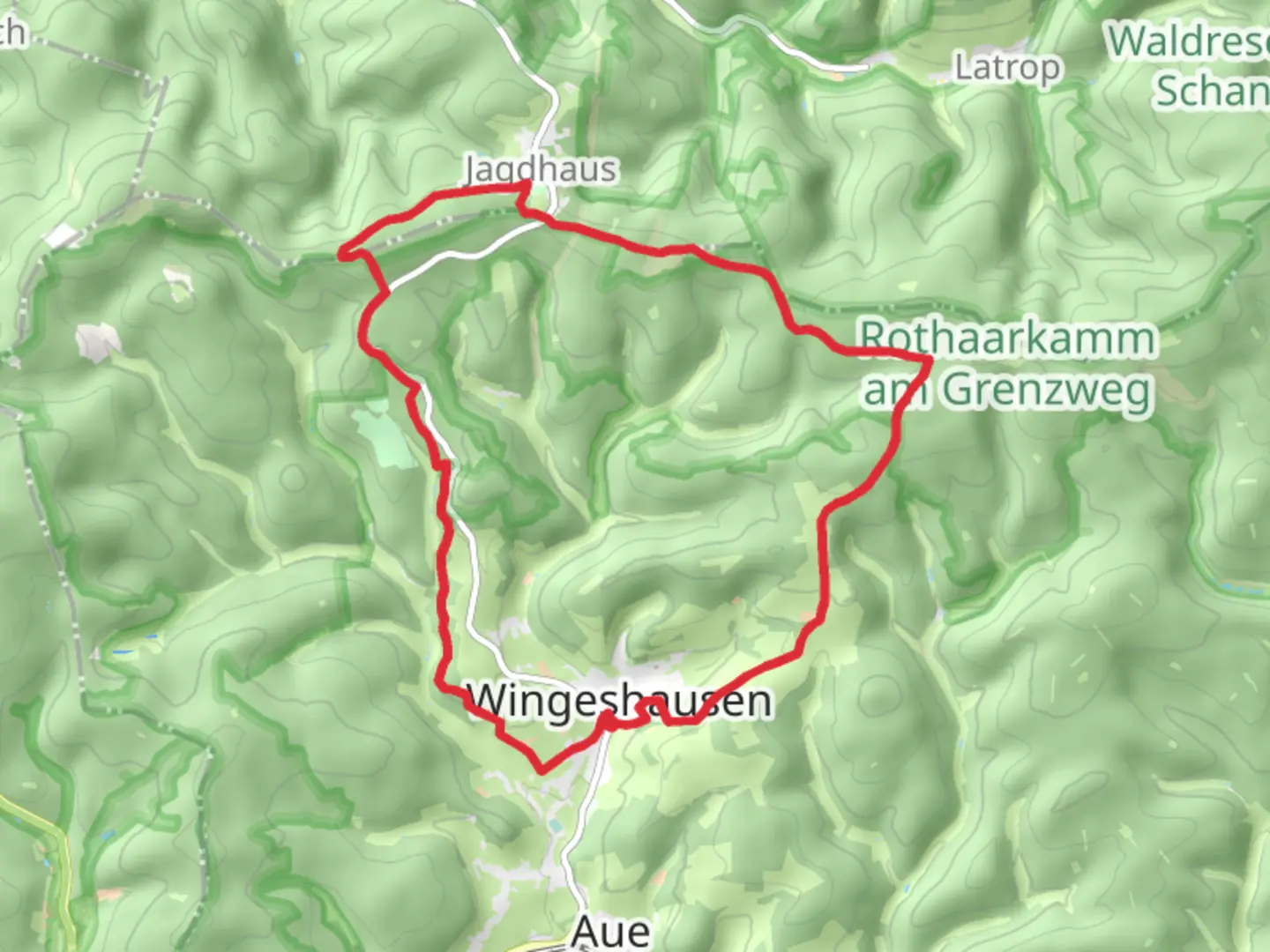 An image depicting the trail Homberg to Jagdhaus Loop and its surrounding area.