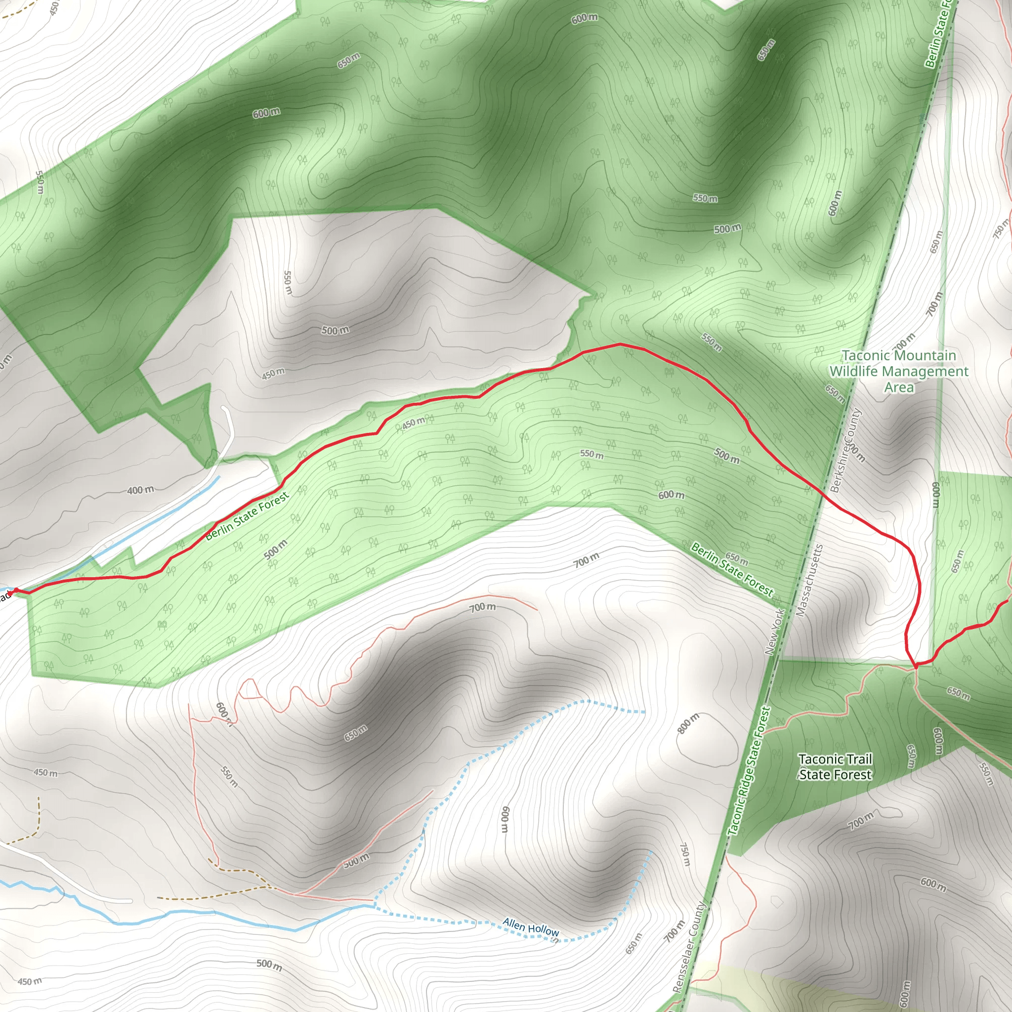 Mattison Hollow Trail - Yellow mobile static map