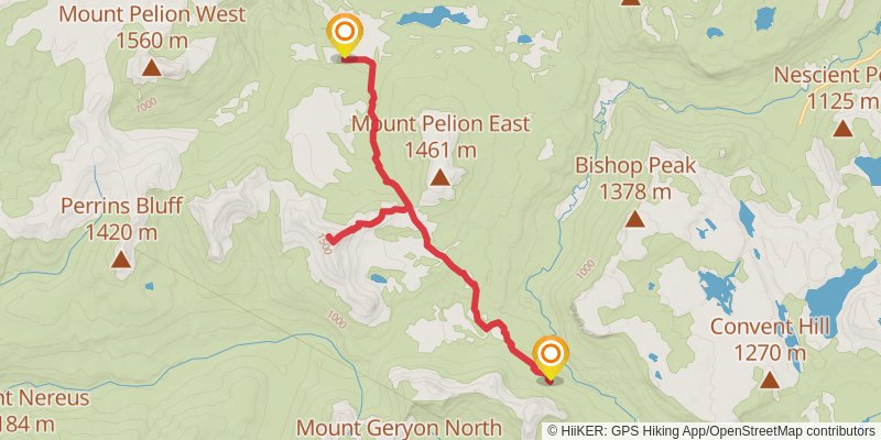 Overland Track - Julie and Darren stage 4 Map