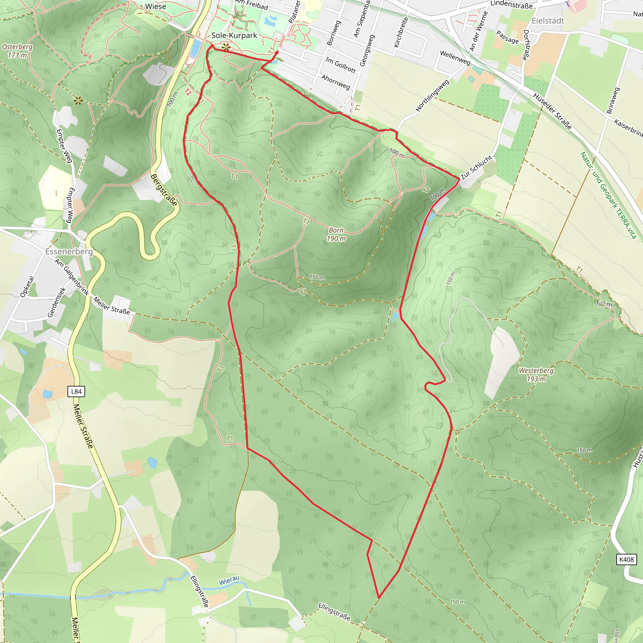 Bad Essen and Kohler Hutte Loop mobile static map
