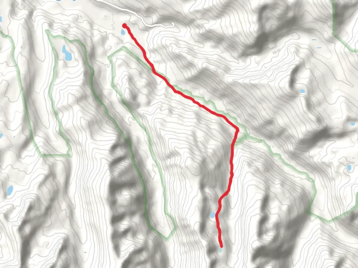 An image depicting the trail Granite Lakes and its surrounding area.