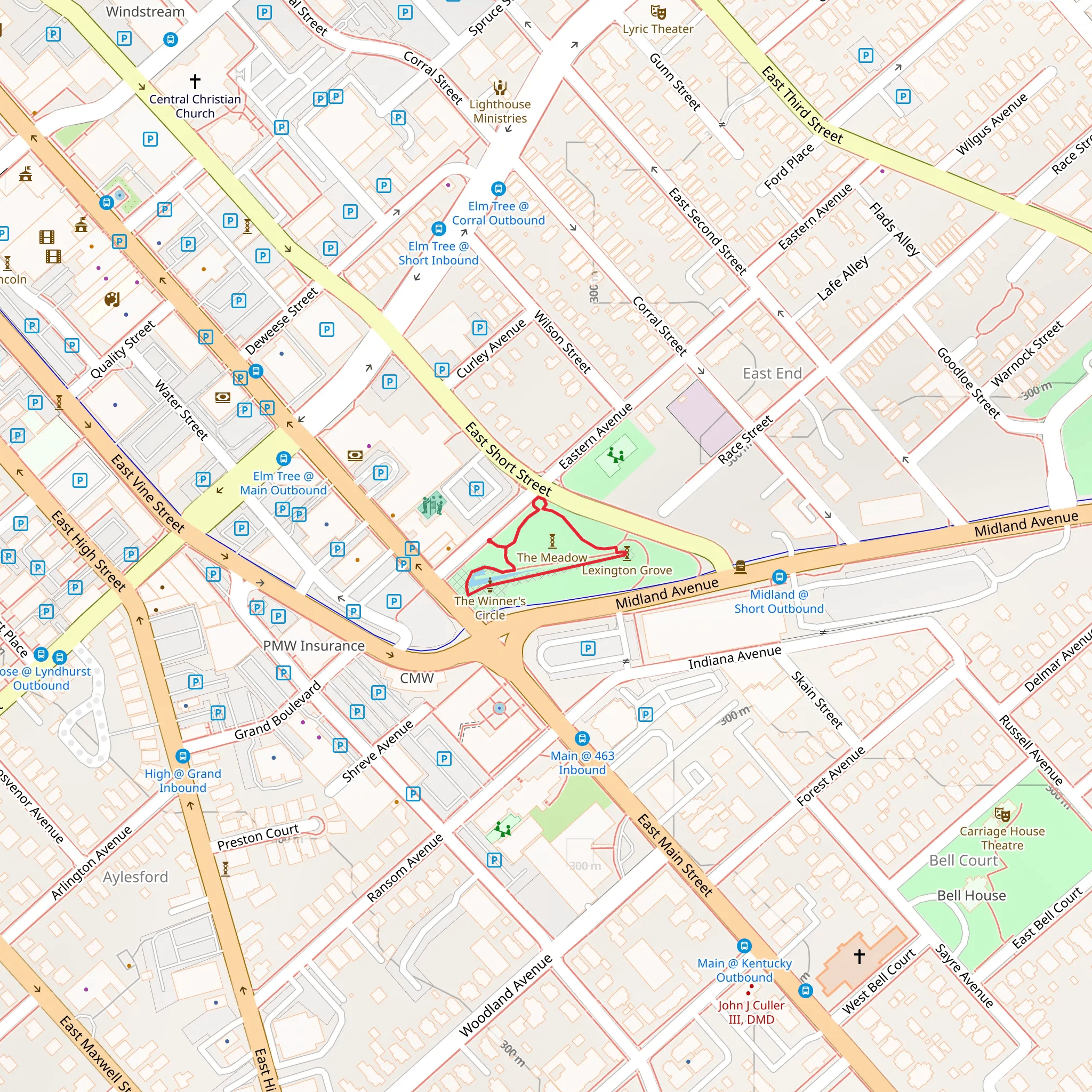 Thoroughbred Park Loop mobile static map