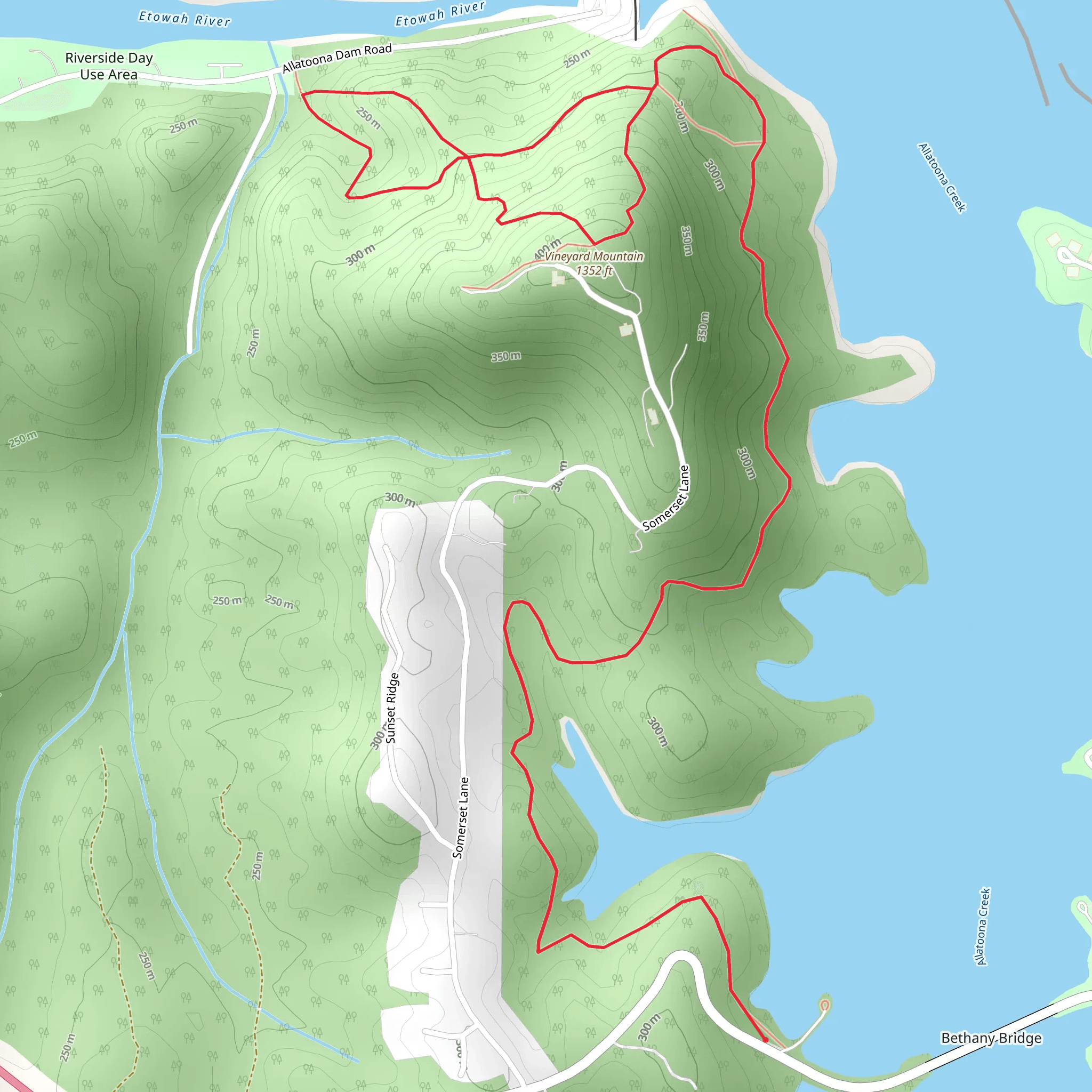 Vineyard Mountain Loop mobile static map