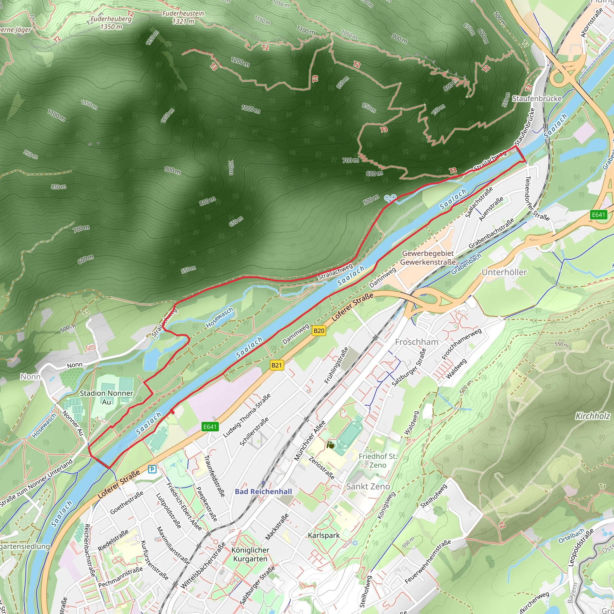Saalach Loop via Voralpiner Jakobsweg mobile static map