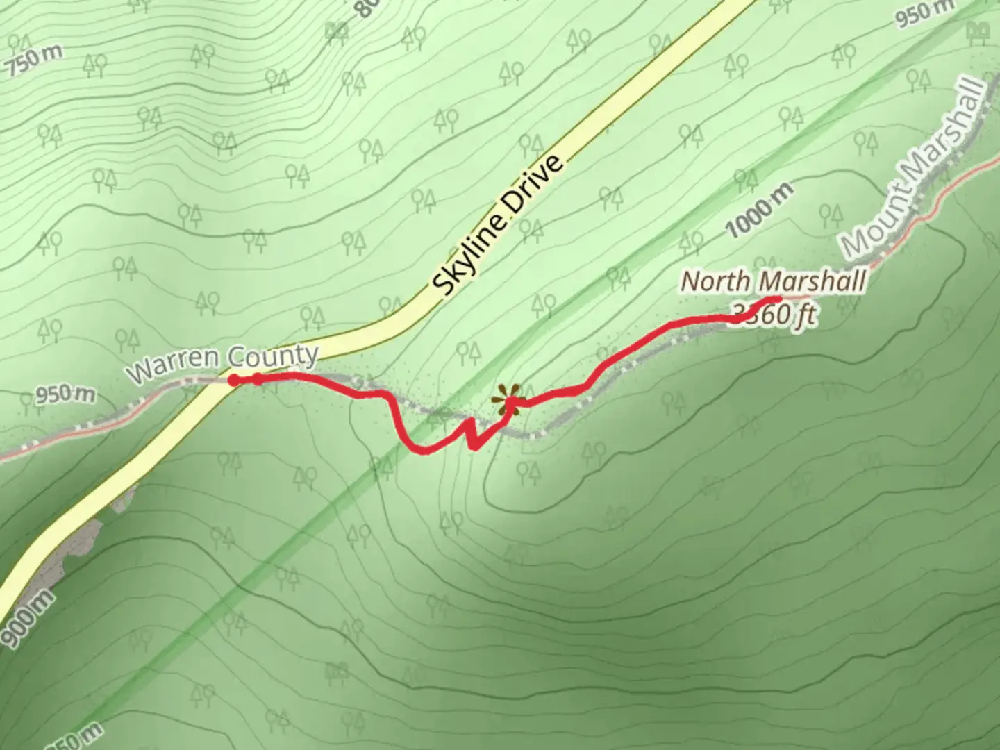 An image depicting the trail North Marshall and its surrounding area.