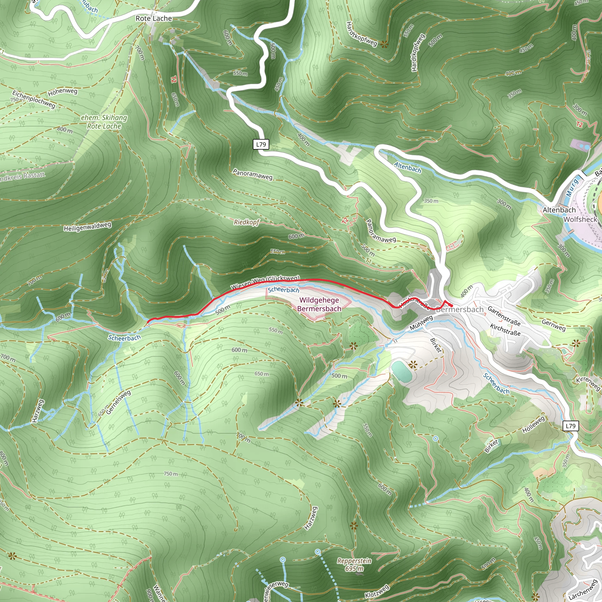 Stutzbachwehrle Walk mobile static map