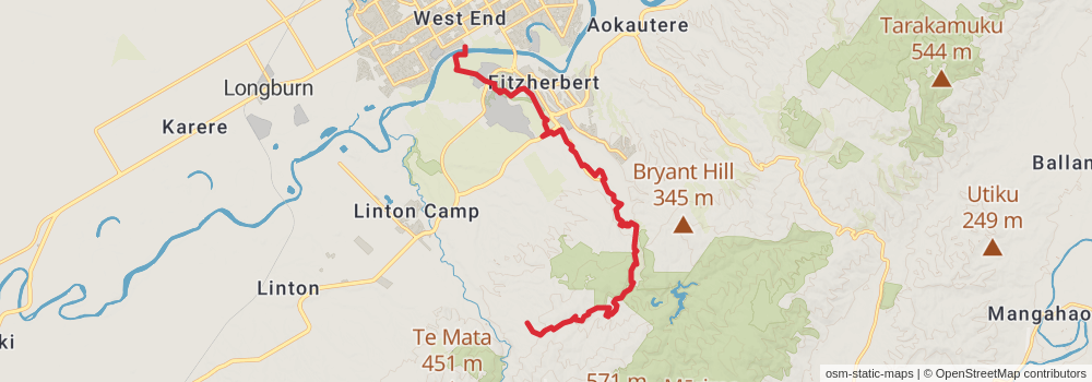 Te Araroa Trail stage 80 Map