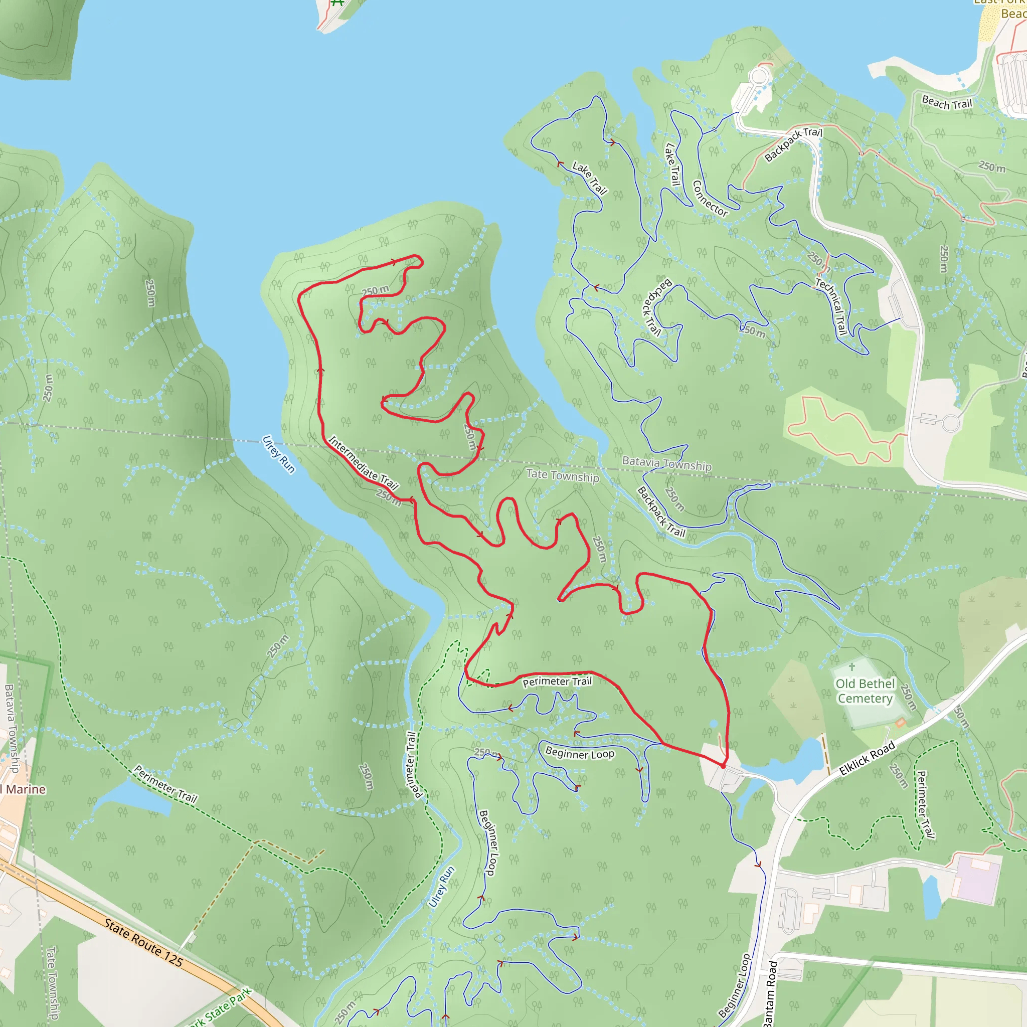 Intermediate Loop Trail mobile static map
