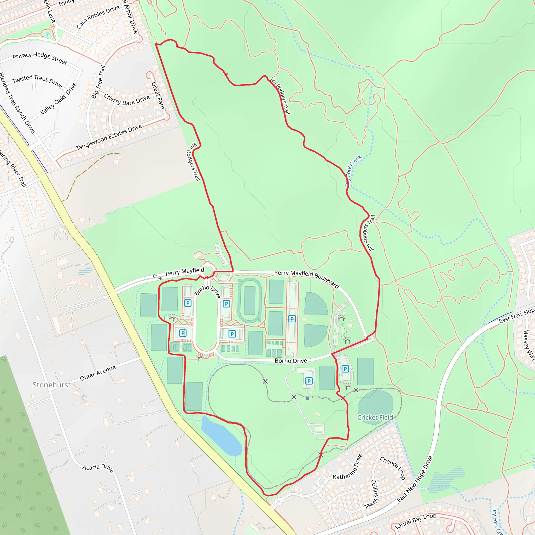 Jim Rodgers Loop Trail - Southwest Regional Park and Preserve mobile static map