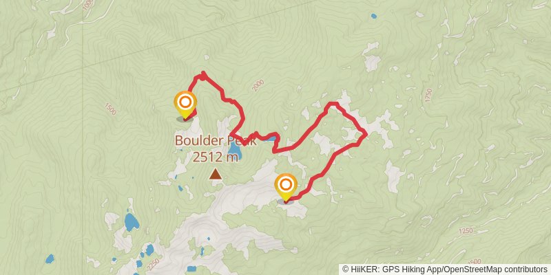 Marble Mountain Wilderness Loop stage 3 Map