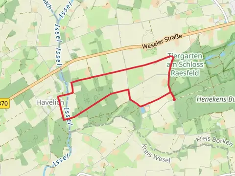 Raesfeld Wasssermuehle Rundweg and Wesel Guetersloh Isselhorst