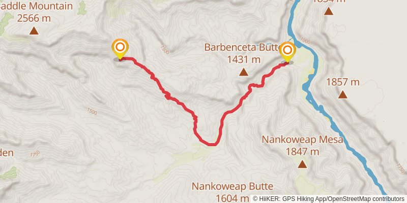 Nankoweap Trail stage 3 Map