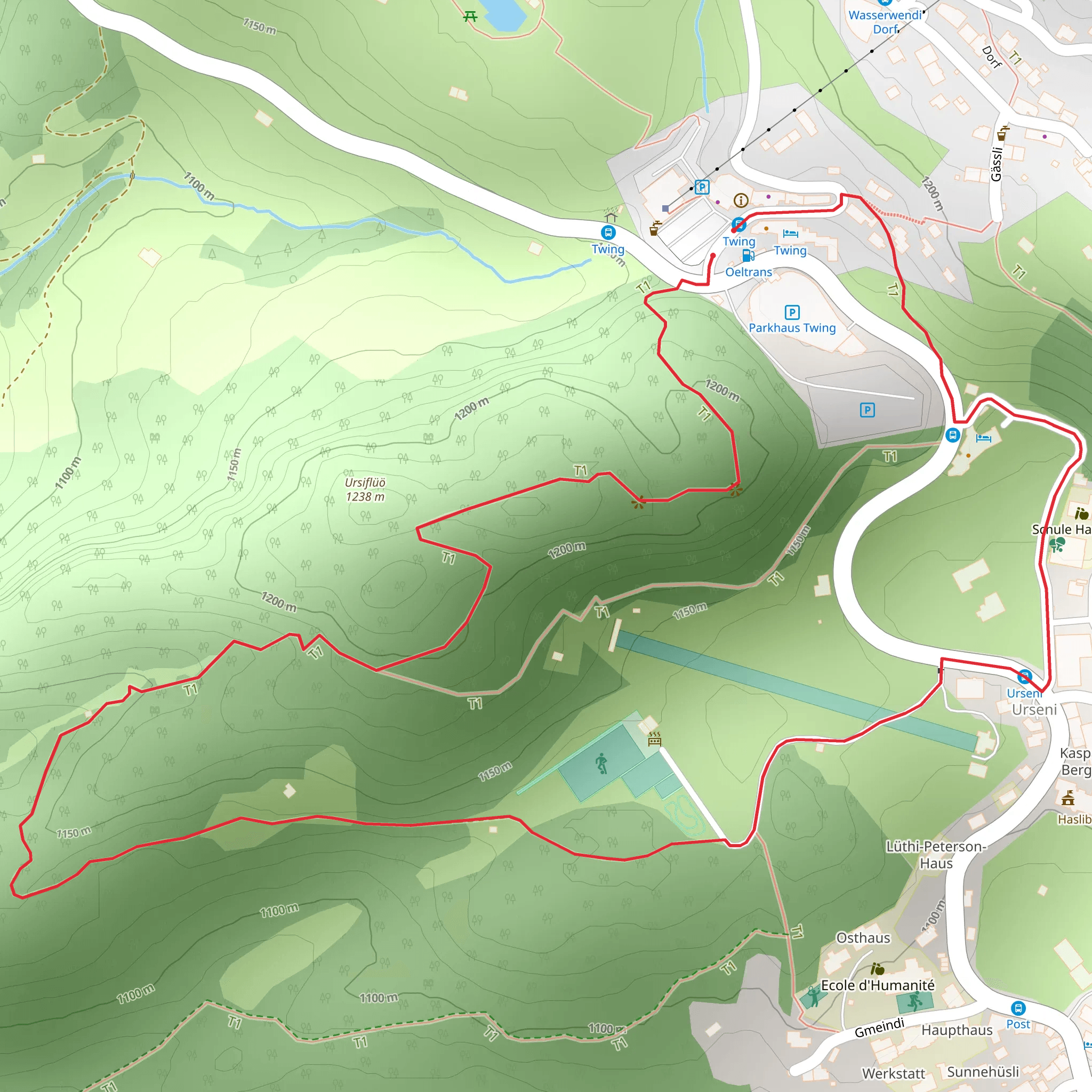 Ursiflüo Walking Park mobile static map