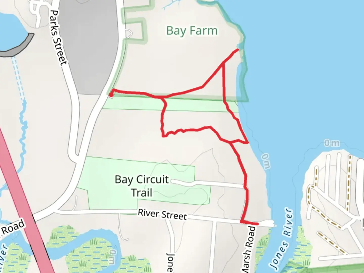 An image depicting the trail Rocky Nook Point and its surrounding area.