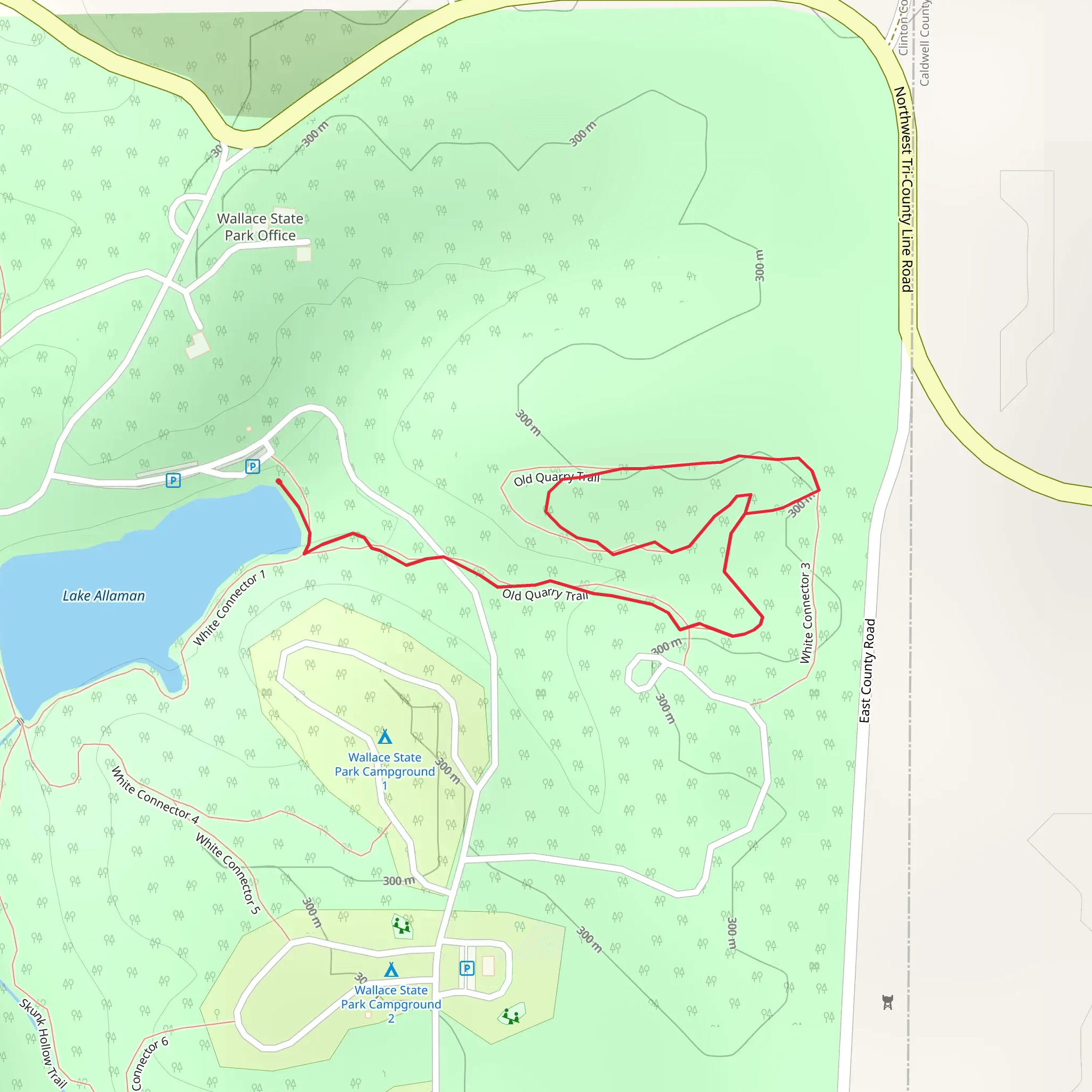 Old Quarry Loop Trail mobile static map
