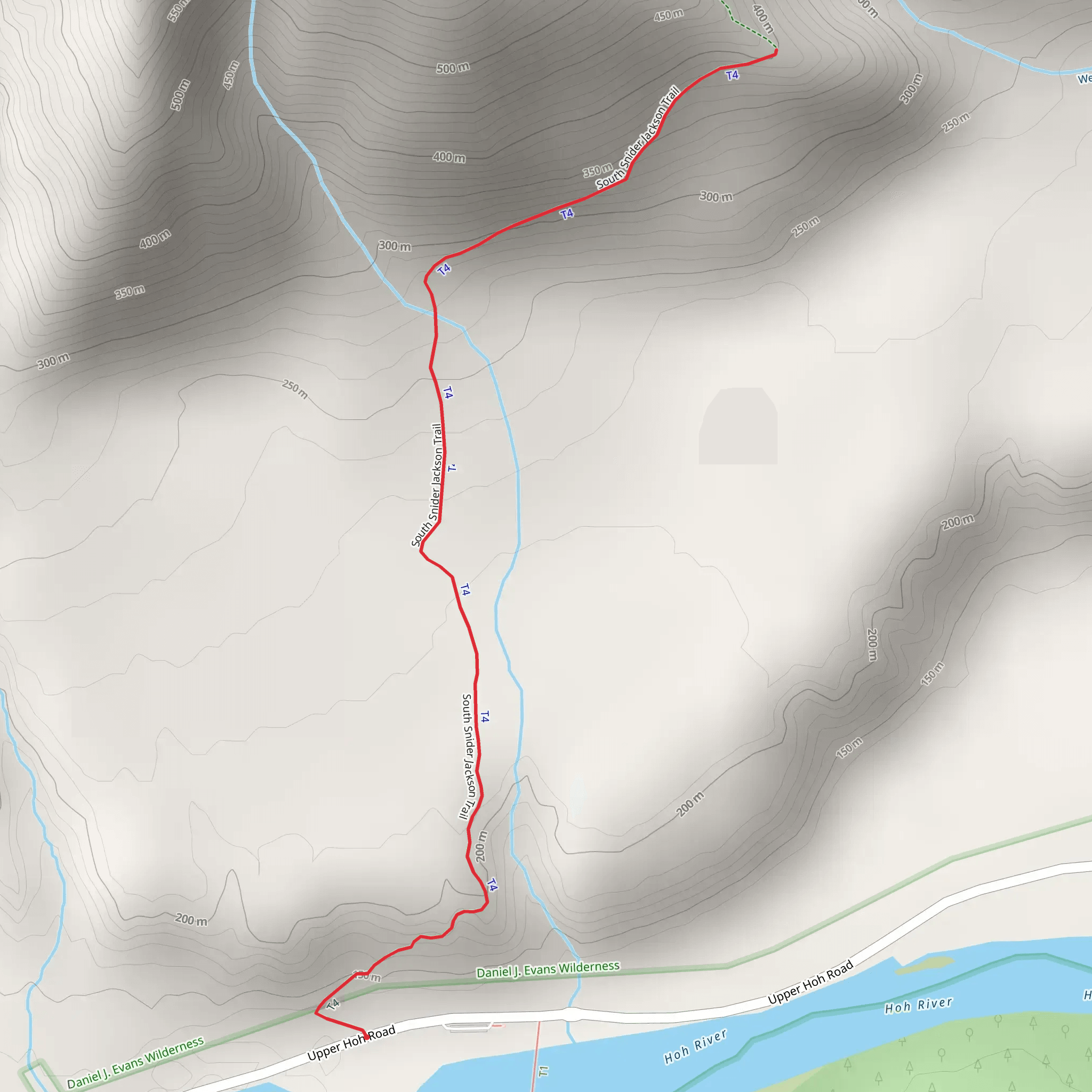 South Snider Jackson Trail - Short mobile static map