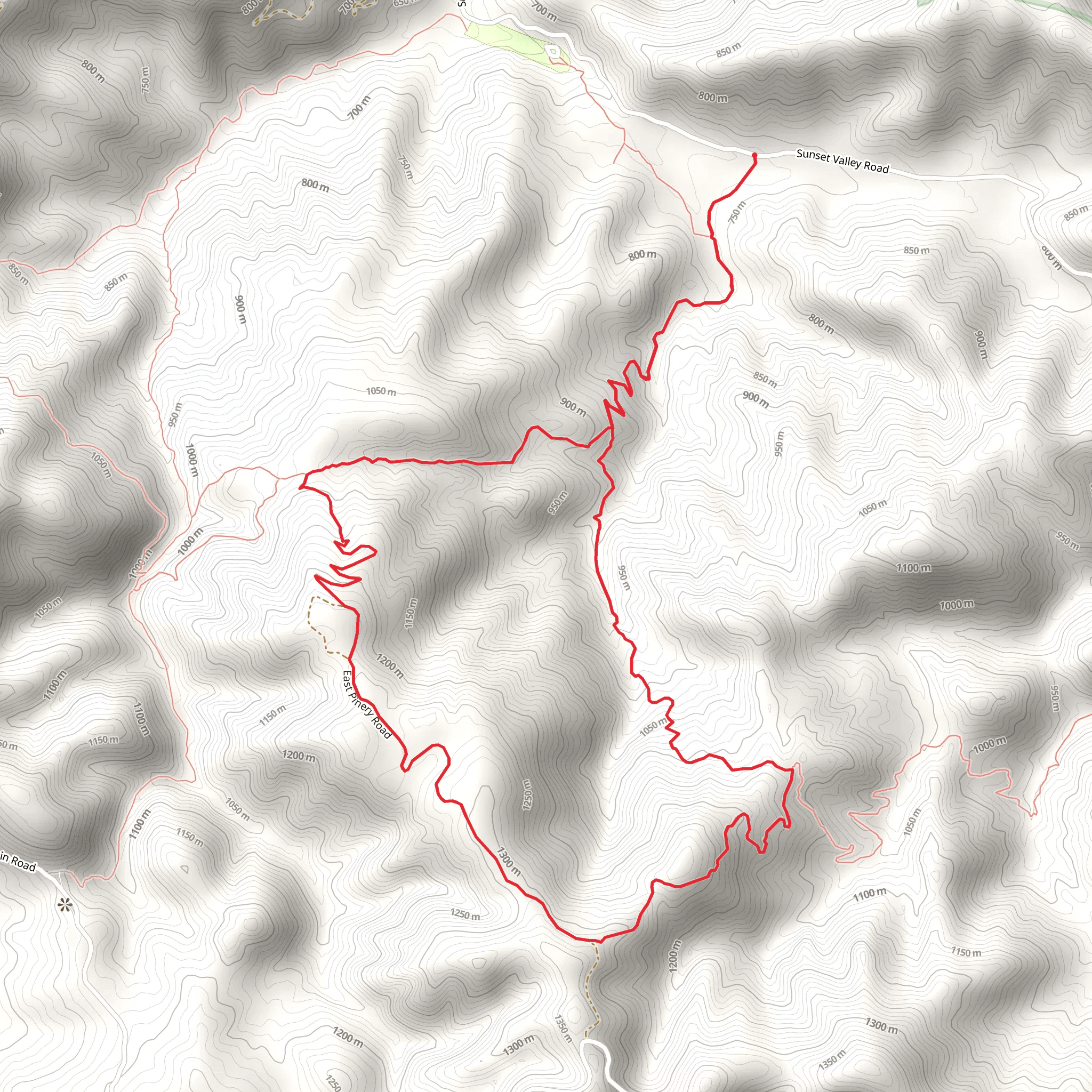 White Rock Connector and Munch Canyon Loop Trail mobile static map